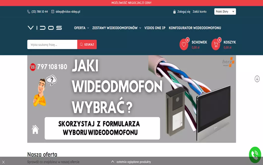 Wideodomofony Vidos-Sklep