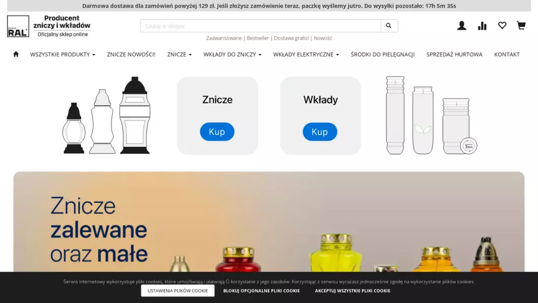 Producent zniczy i wkładów RAL
