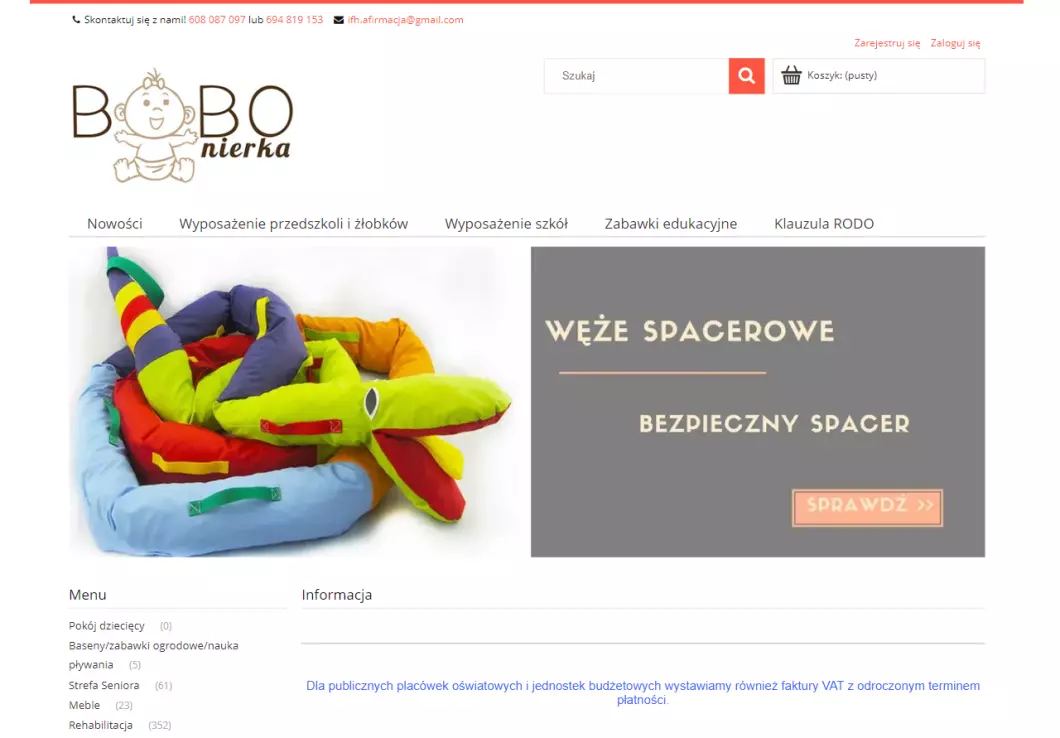Bobonierka - zabawki i wyposażenie szkół, przedszkoli, żłobków